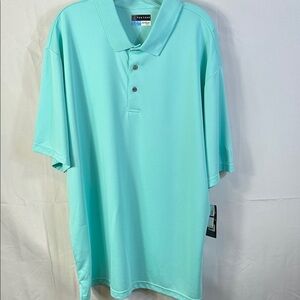 PGA Tour Light Blue Polo Shirt Size XXL New Short Sleeve Golf Shirt